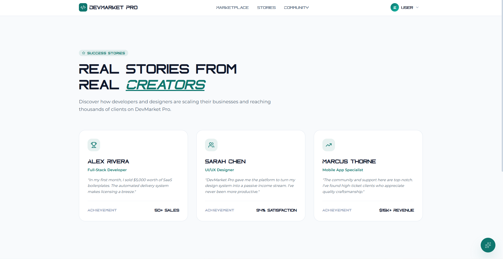 DevMarket Pro Component Library